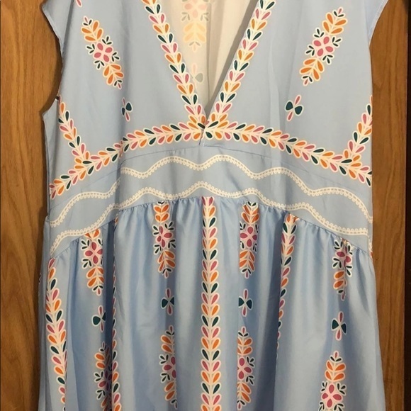 Miss Look Dress Women’s Size XXL Blue VNeck Sleeveless‎ Maxi Lightweight - Picture 7 of 15